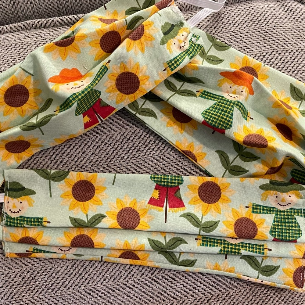 Trifold 2 layer 100% cotton face mask